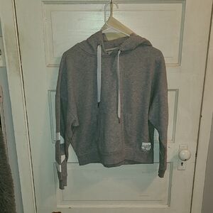 Calvin Klein Gray Hoodie with White Accents